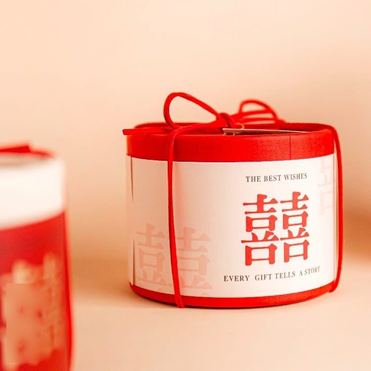 中式婚禮綁繩囍氣大圓盒 商品圖6