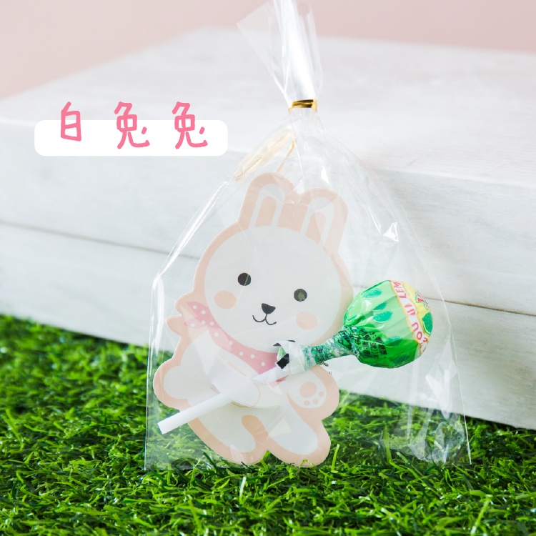 可愛兔兔造型紙卡棒棒糖 商品圖4