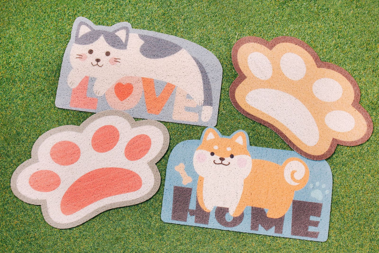 可愛柴犬貓咪絲圈防滑地墊 商品圖7