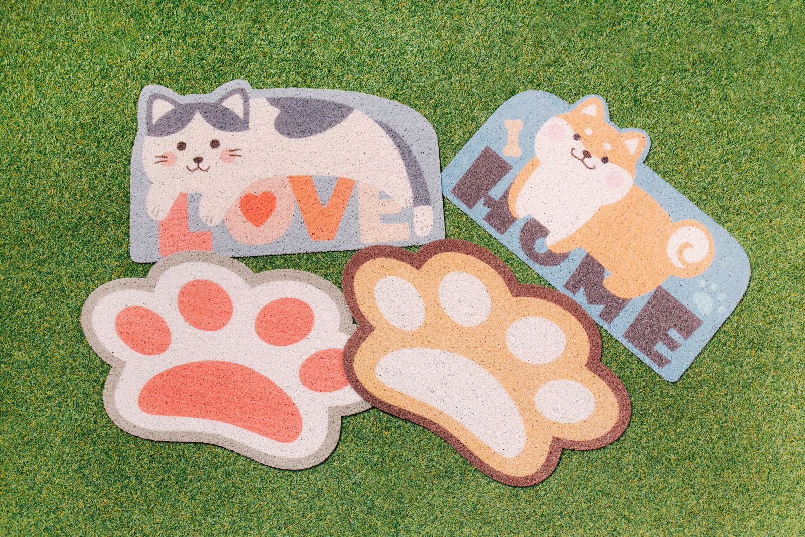 可愛柴犬貓咪絲圈防滑地墊 商品圖8