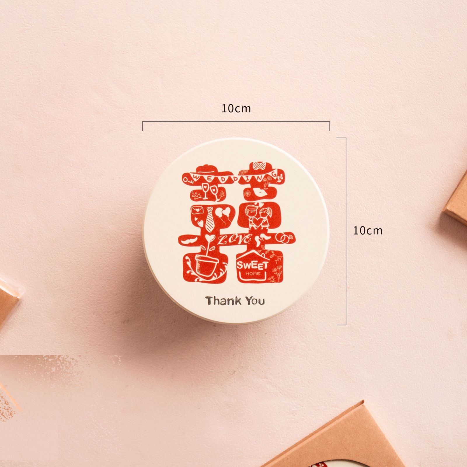 吸水杯墊-時尚創意囍字款 商品圖5