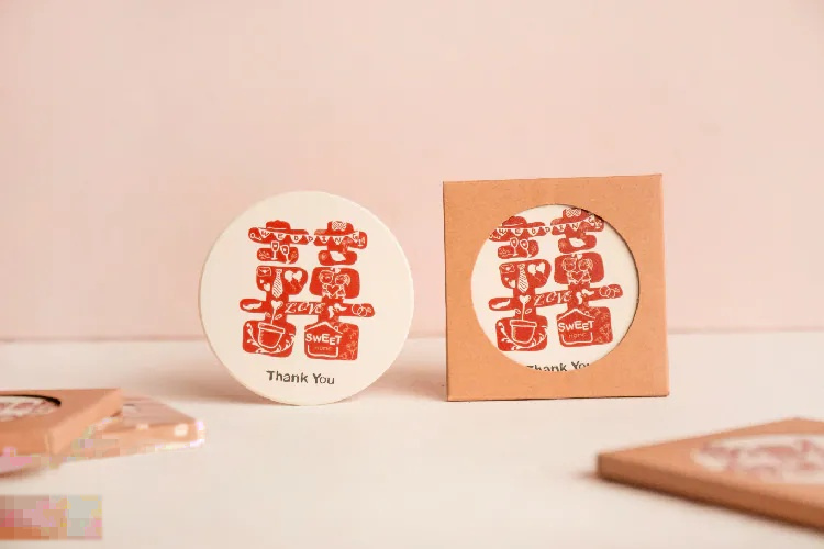 吸水杯墊-時尚創意囍字款 商品圖6
