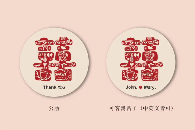 吸水杯墊-時尚創意囍字款 商品圖9
