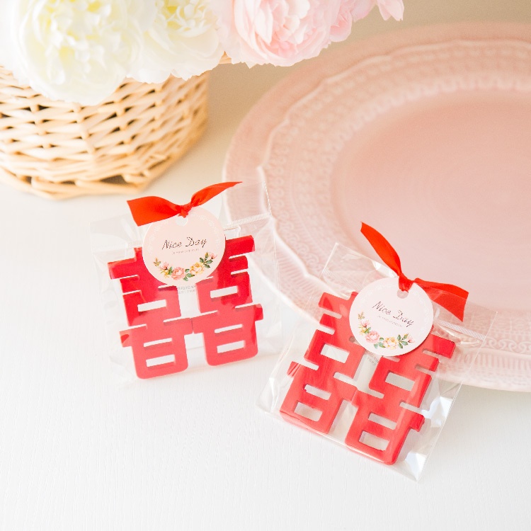 大雙囍祝福木質磁鐵 商品圖8