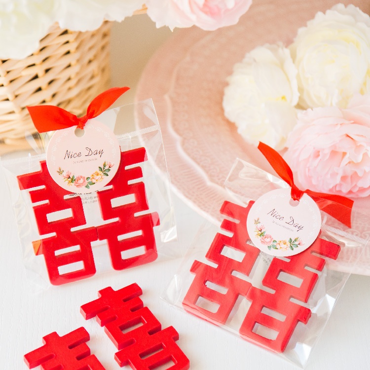 大雙囍祝福木質磁鐵 商品圖16