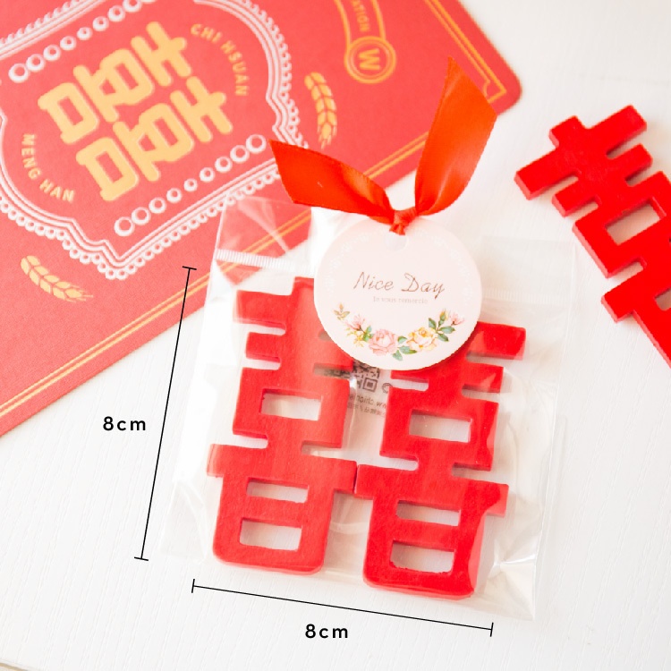 大雙囍祝福木質磁鐵 商品圖18