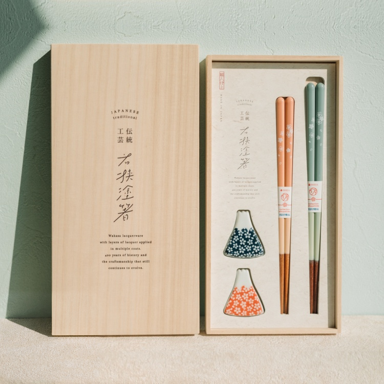 日本進口 山影花語對筷組 商品圖1