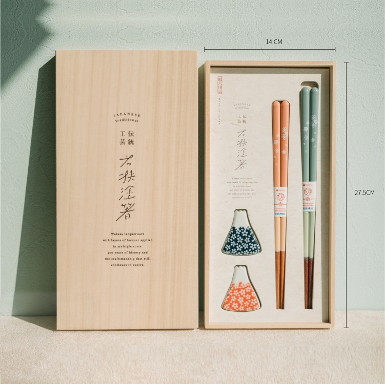 日本進口 山影花語對筷組 商品圖5