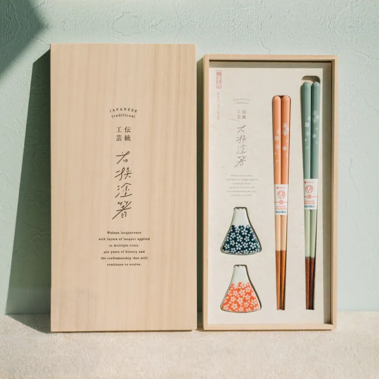 日本進口 山影花語對筷組 商品圖6