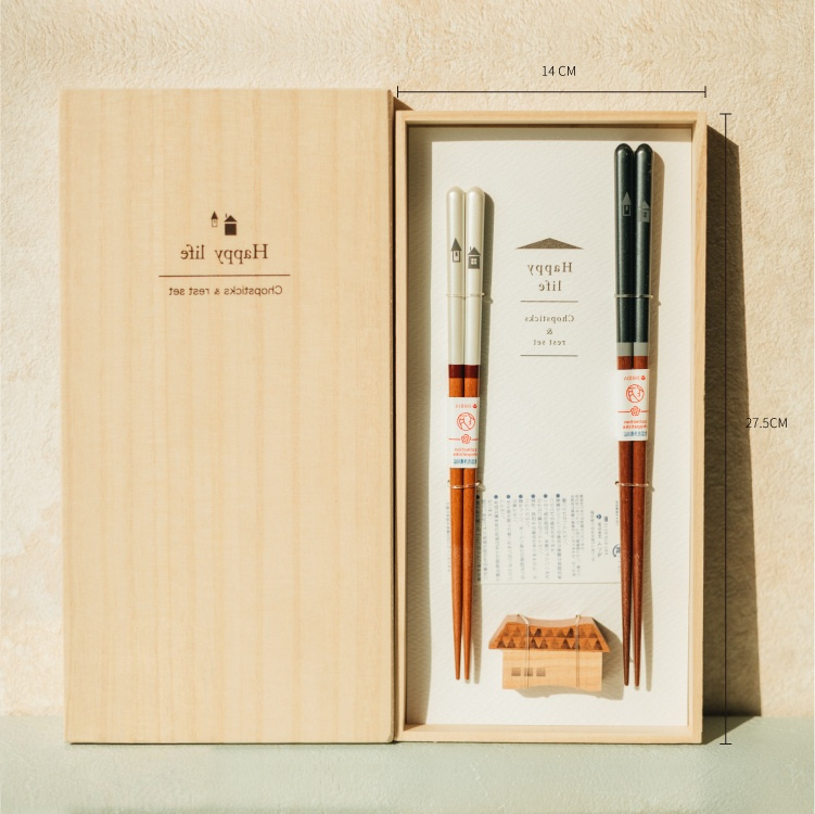 日本進口 幸福小屋對筷禮盒 商品圖6