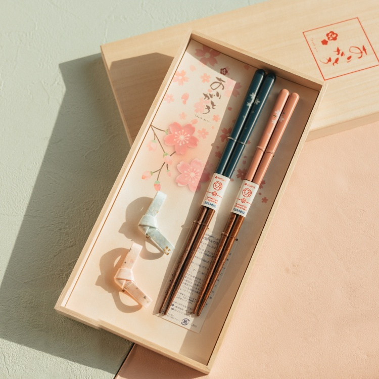 日本進口 春櫻花語對筷禮盒 商品圖1