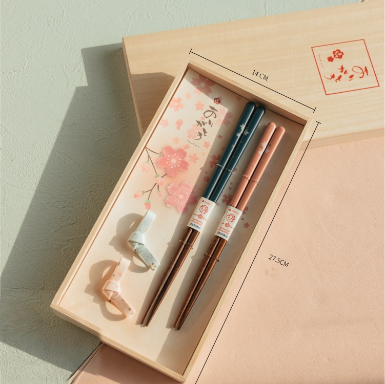 日本進口 春櫻花語對筷禮盒 商品圖4