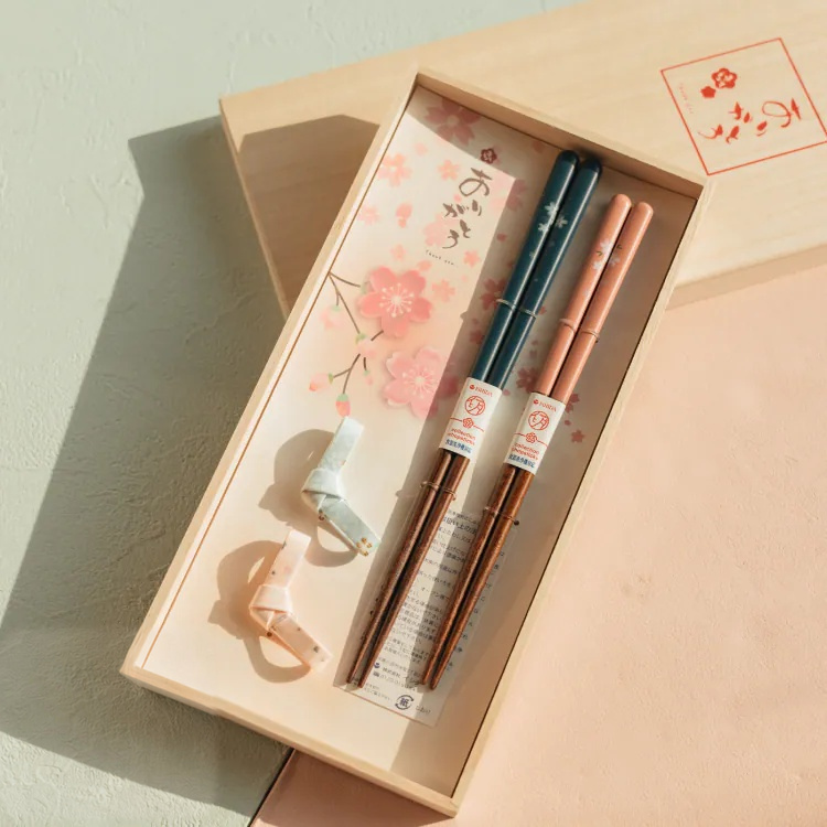 日本進口 春櫻花語對筷禮盒 商品圖5