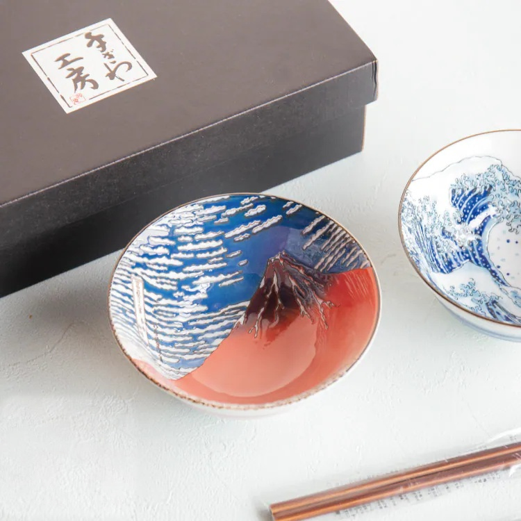 日本進口 浮世繪風雙碗對筷禮盒 商品圖8