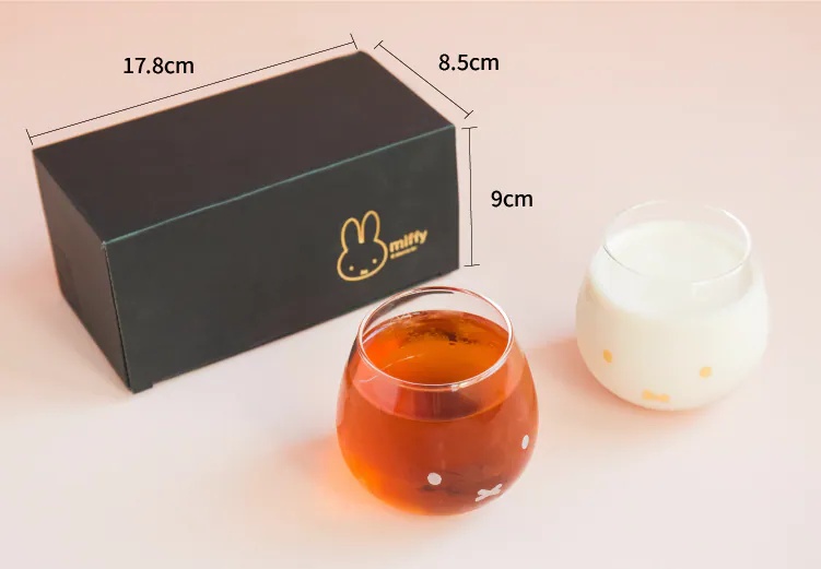 日本miffy米菲兔大臉透明不倒翁玻璃對杯 商品圖19