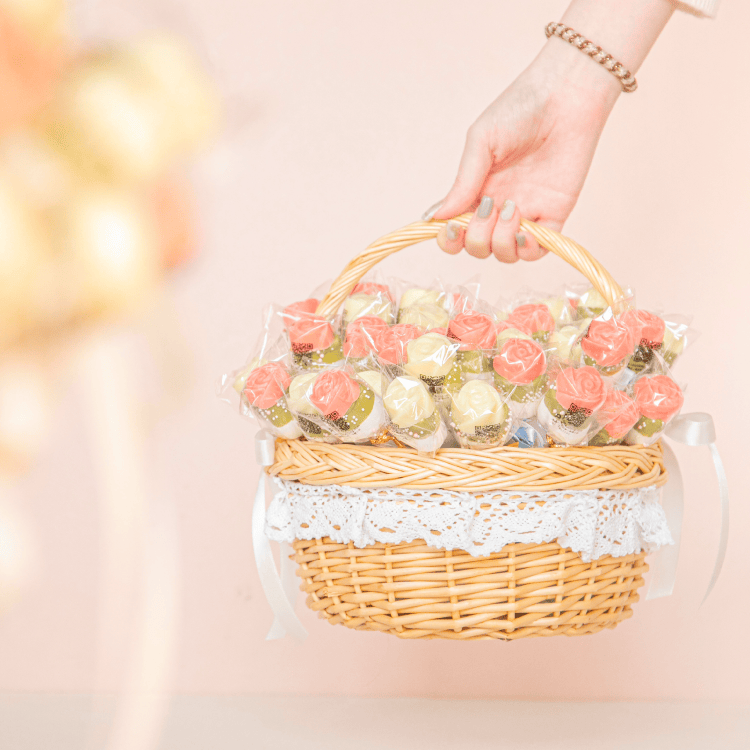 玫瑰棉花棒棒糖日式提籃組 商品圖2