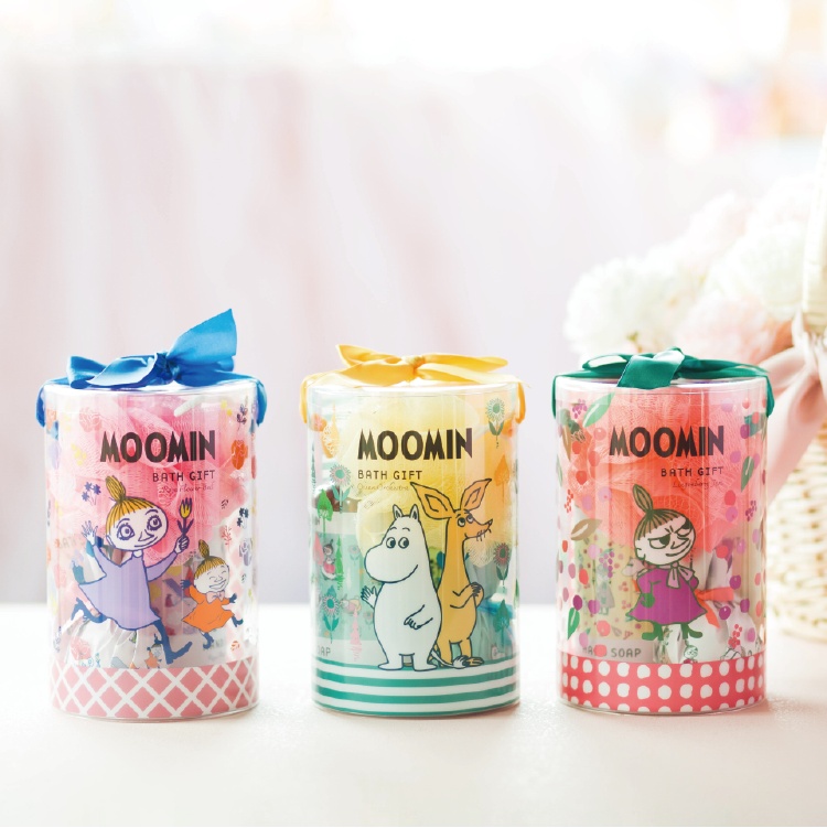 MOOMIN嚕嚕米圓筒清潔保養洗手露+浴鹽+泡澡球+沐浴球 商品圖1