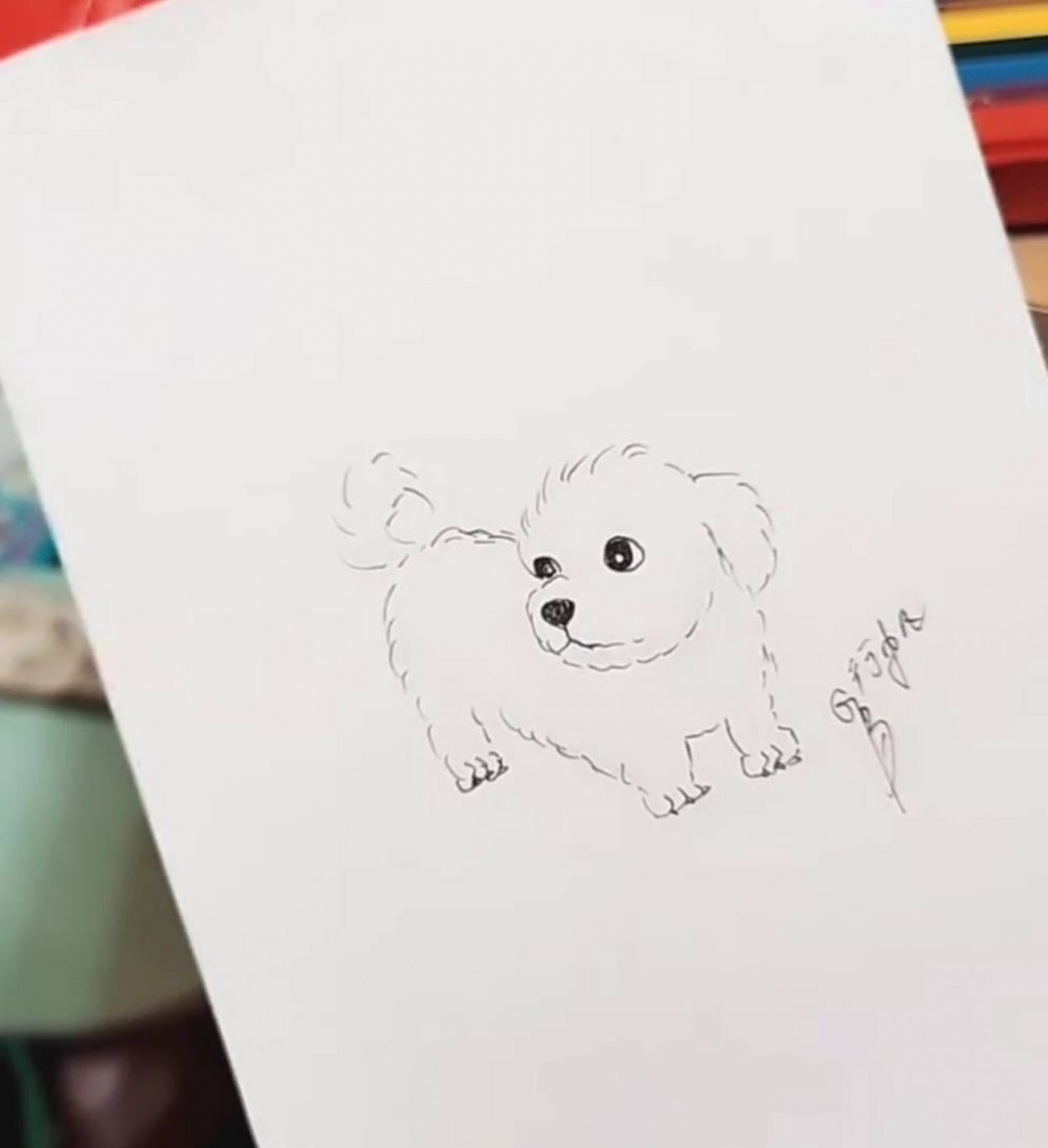 婚禮色鉛筆畫家作品 13