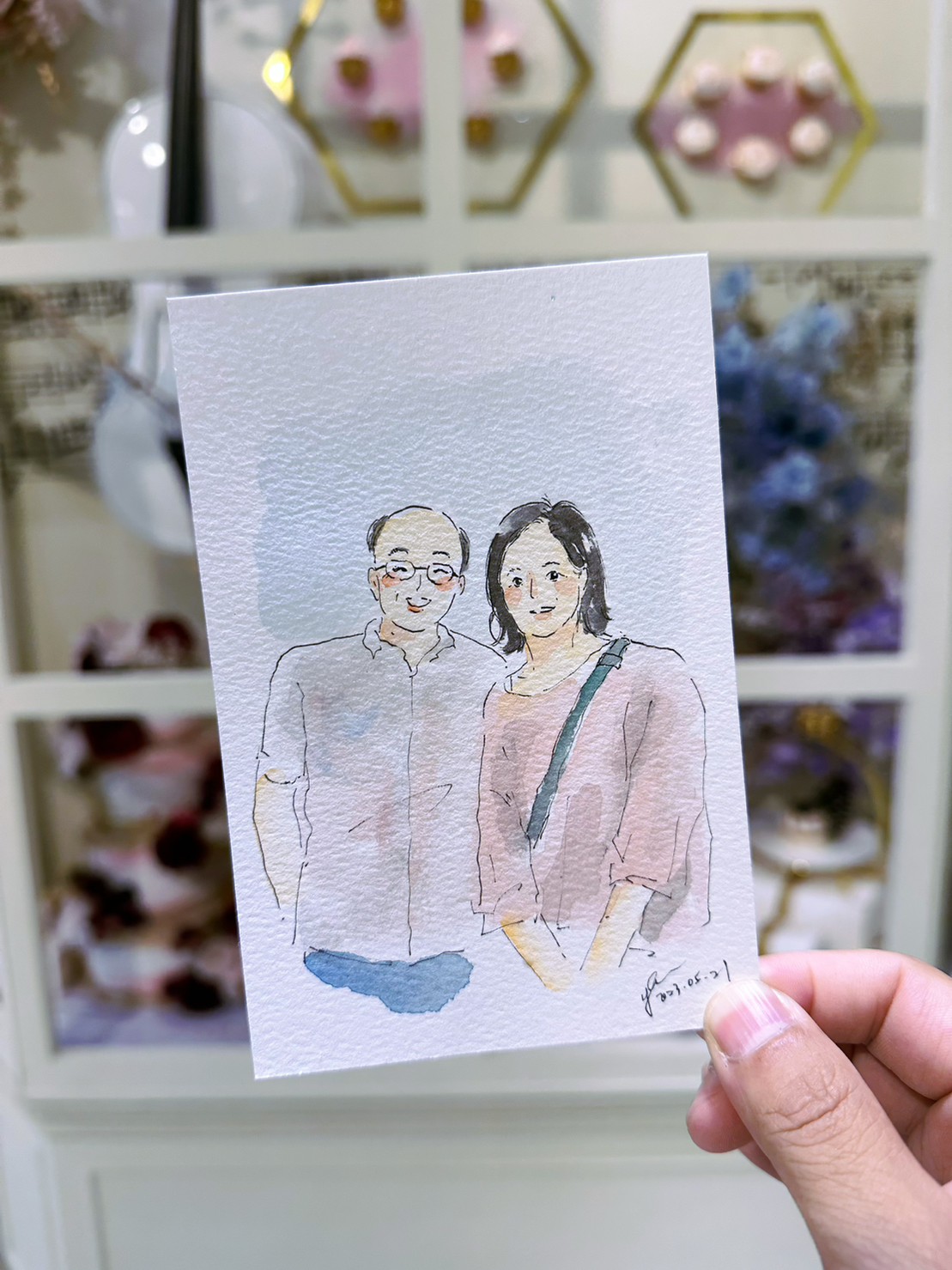婚禮水彩畫家作品 007