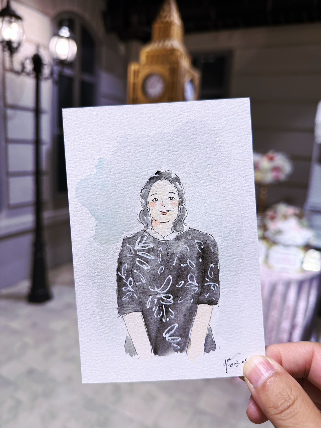 婚禮水彩畫家作品 014