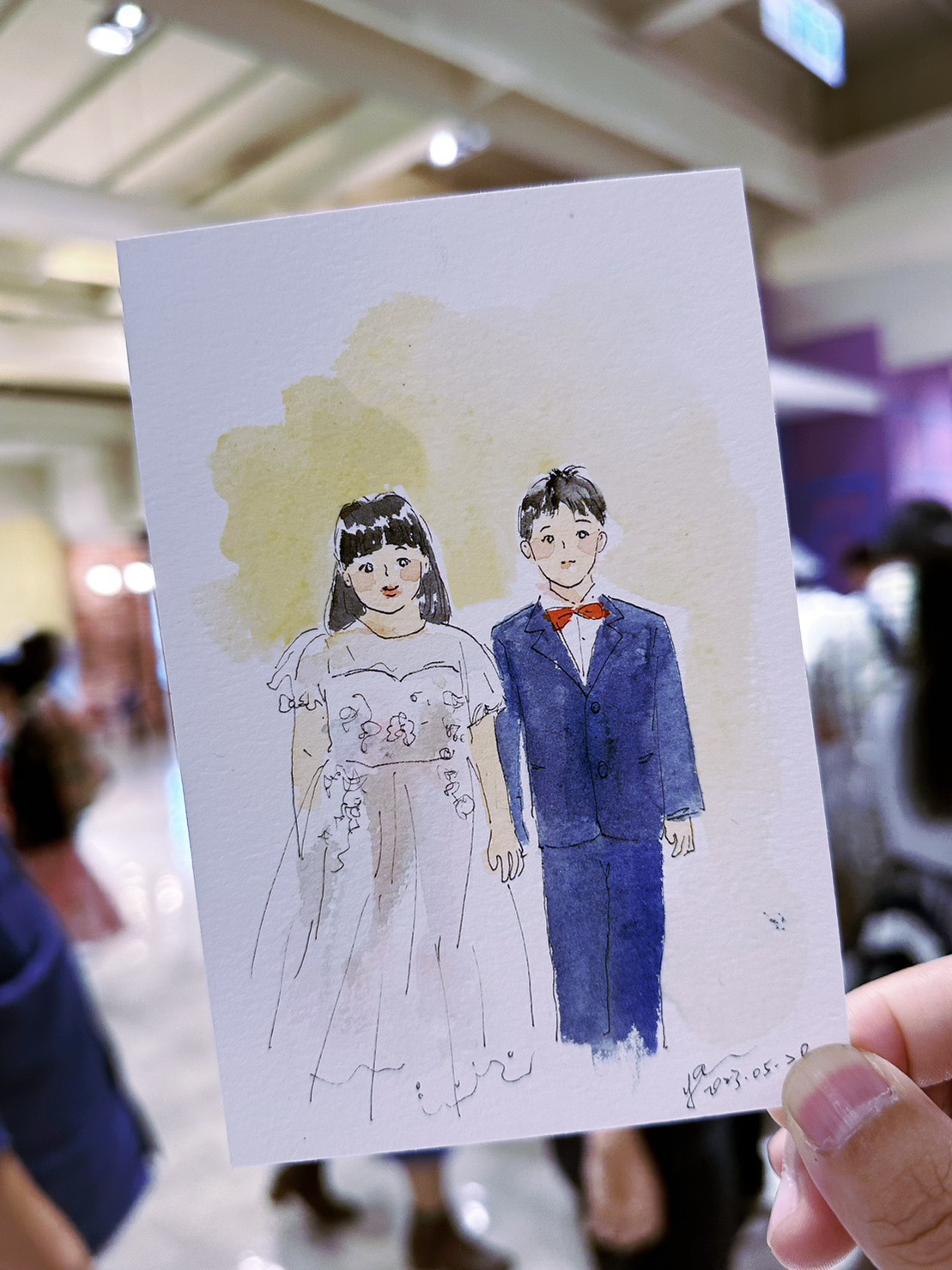 婚禮水彩畫家作品 024