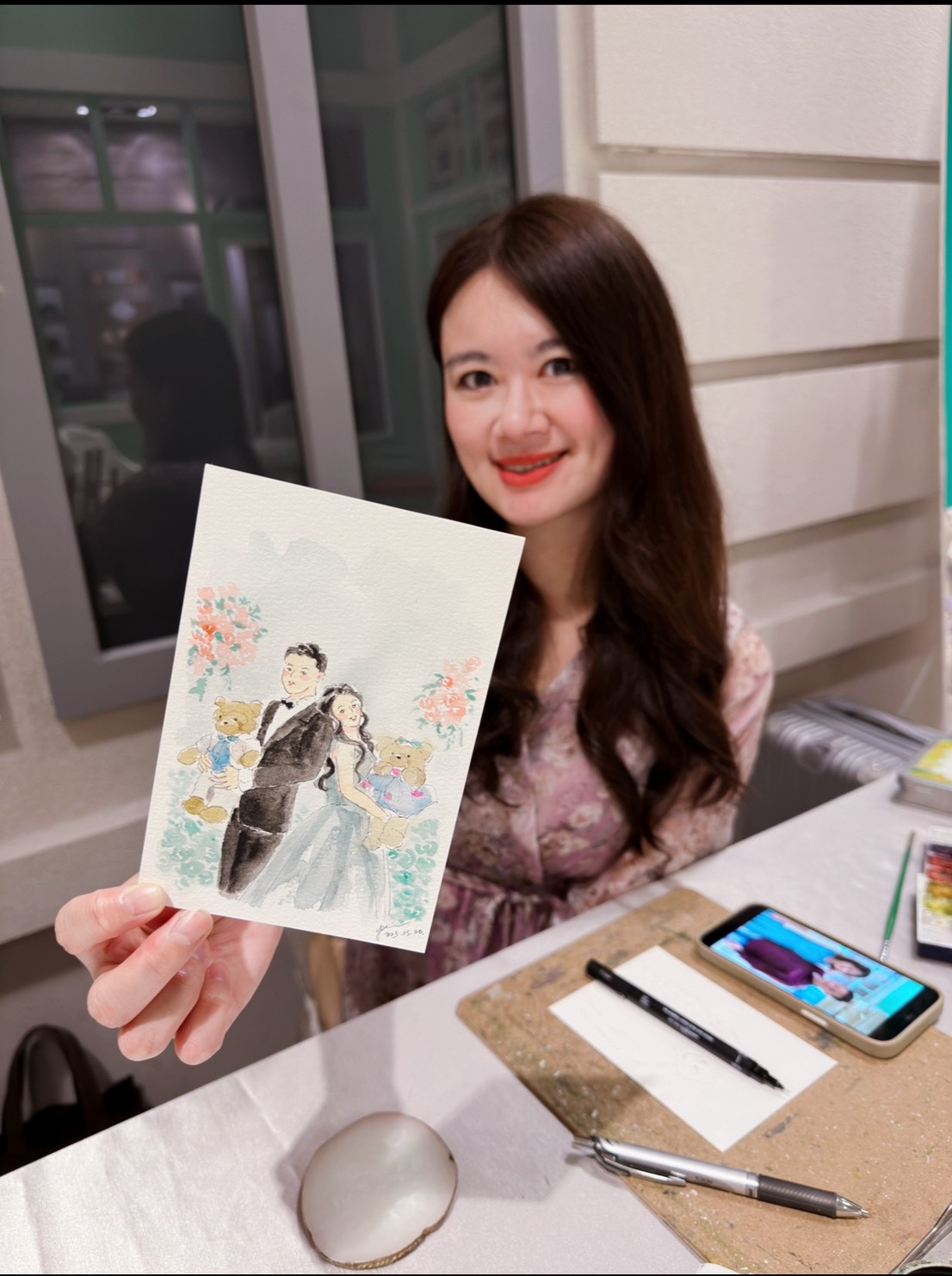 婚禮水彩畫家作品 030