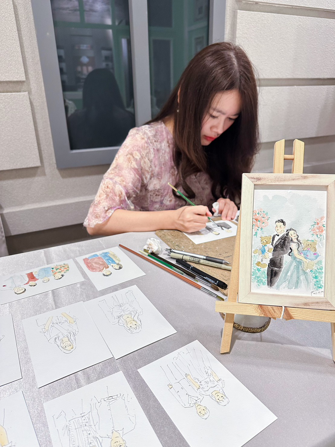 婚禮水彩畫家作品 033