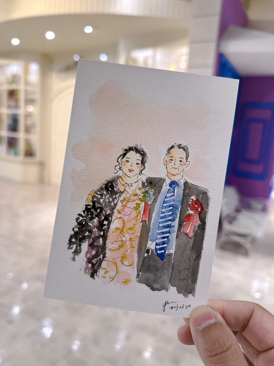 婚禮水彩畫家作品 037
