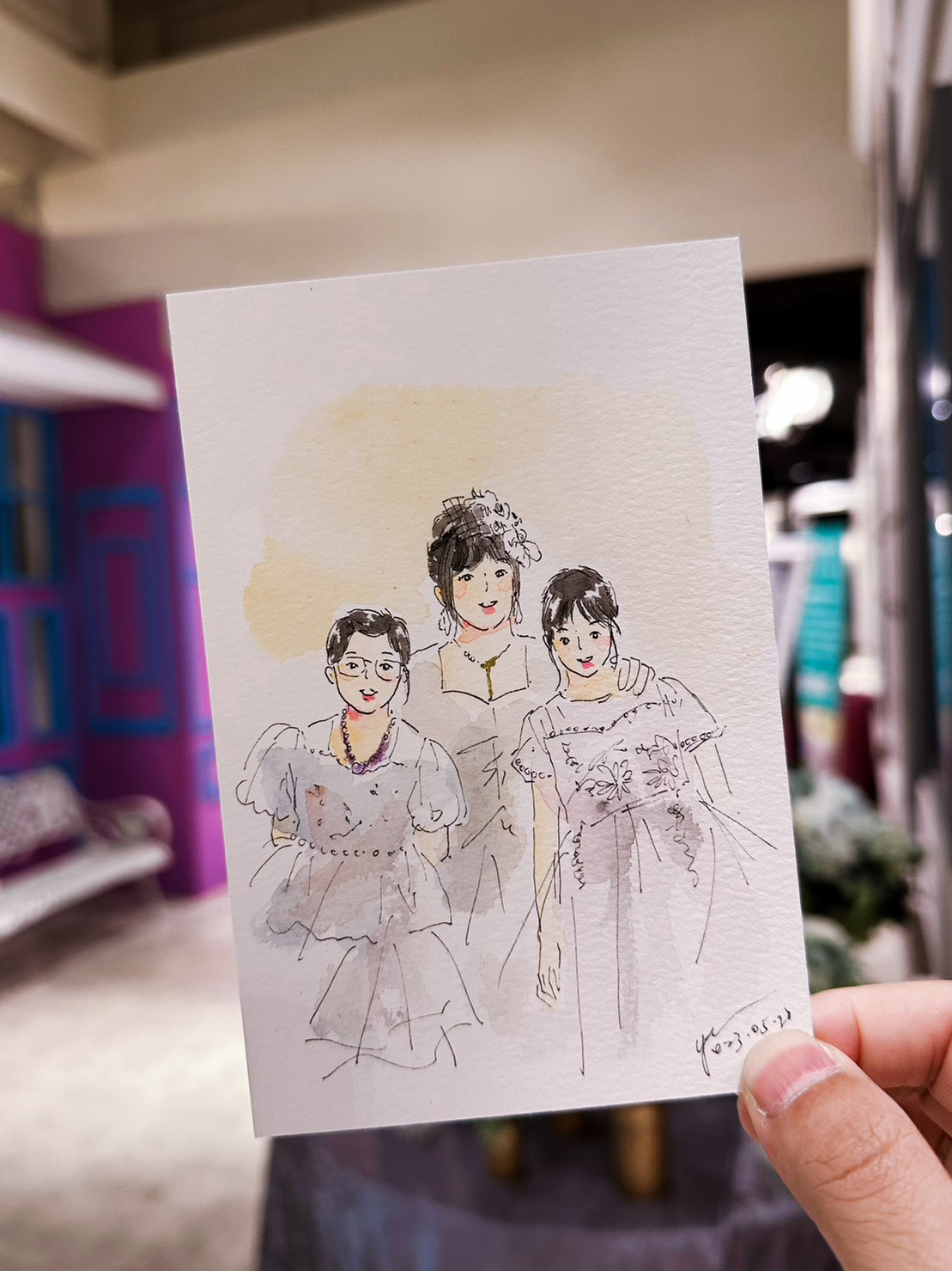 婚禮水彩畫家作品 048