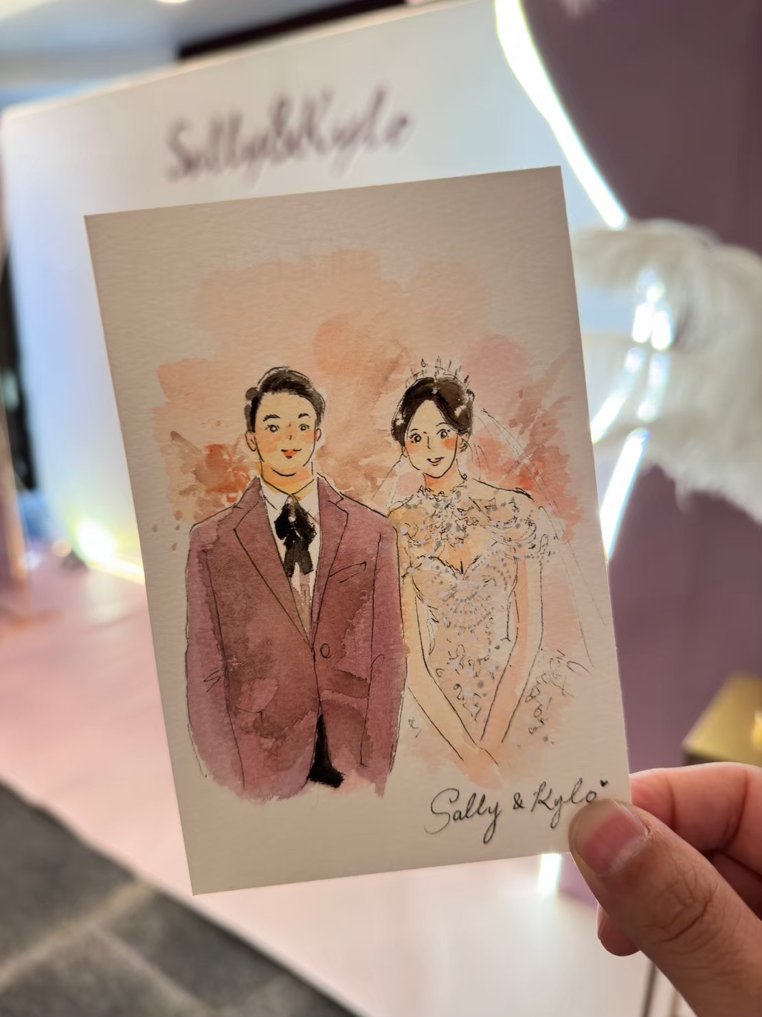 婚禮水彩畫家作品 052