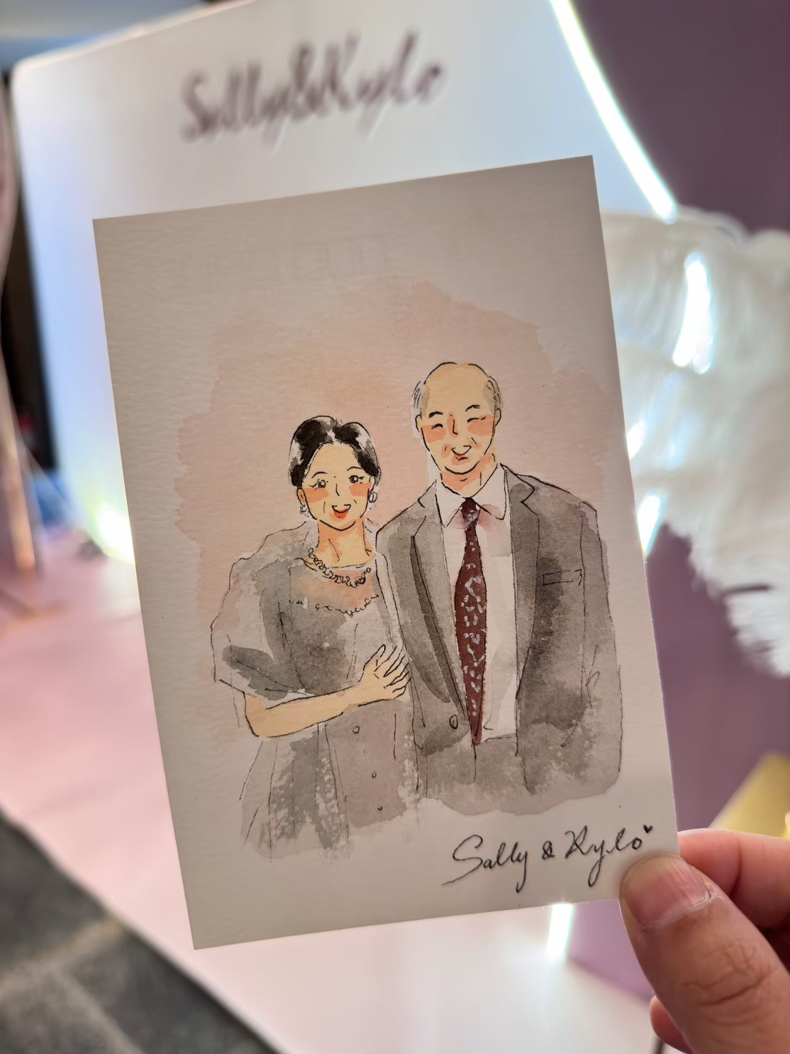 婚禮水彩畫家作品 057