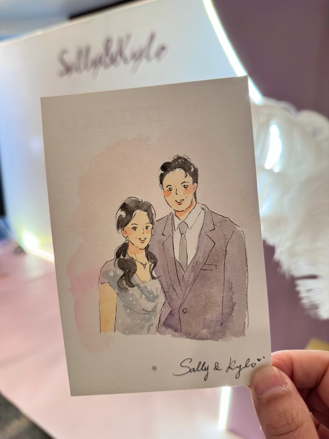 婚禮水彩畫家作品 063