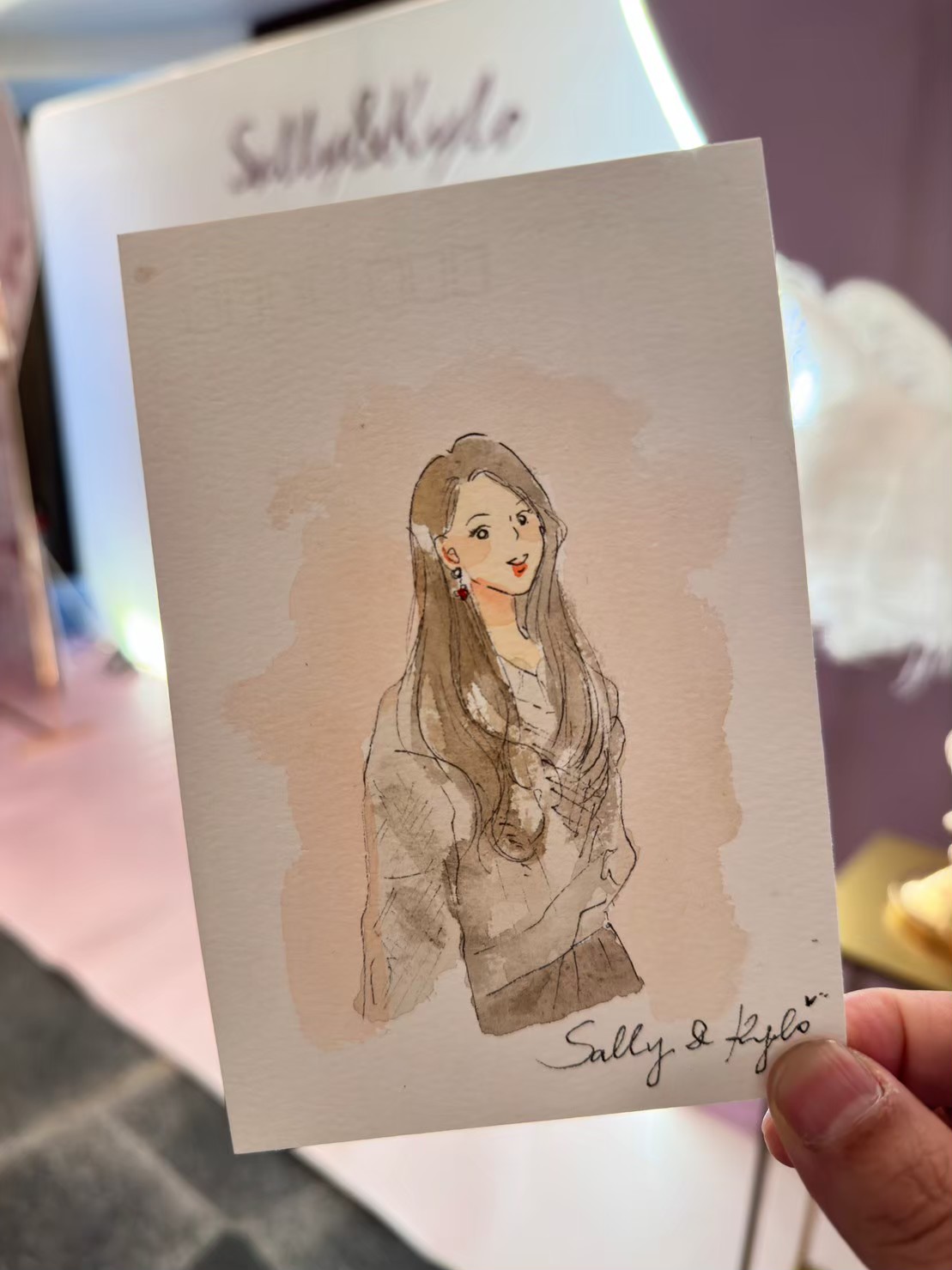 婚禮水彩畫家作品 070