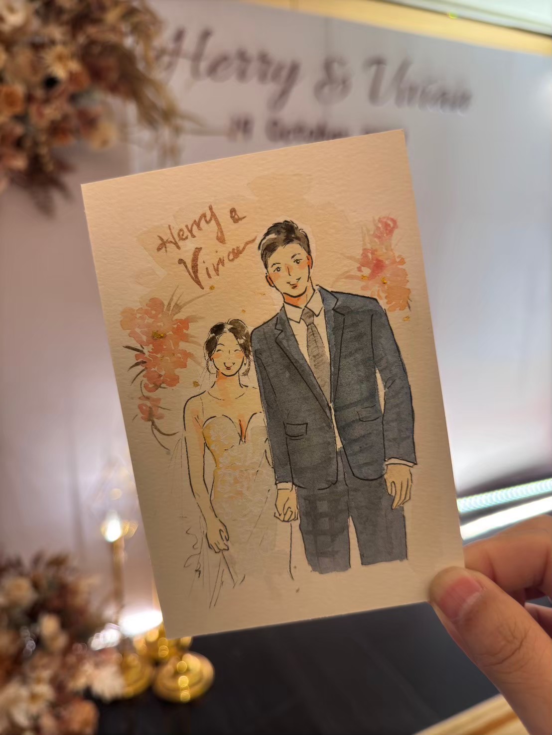 婚禮水彩畫家作品 080
