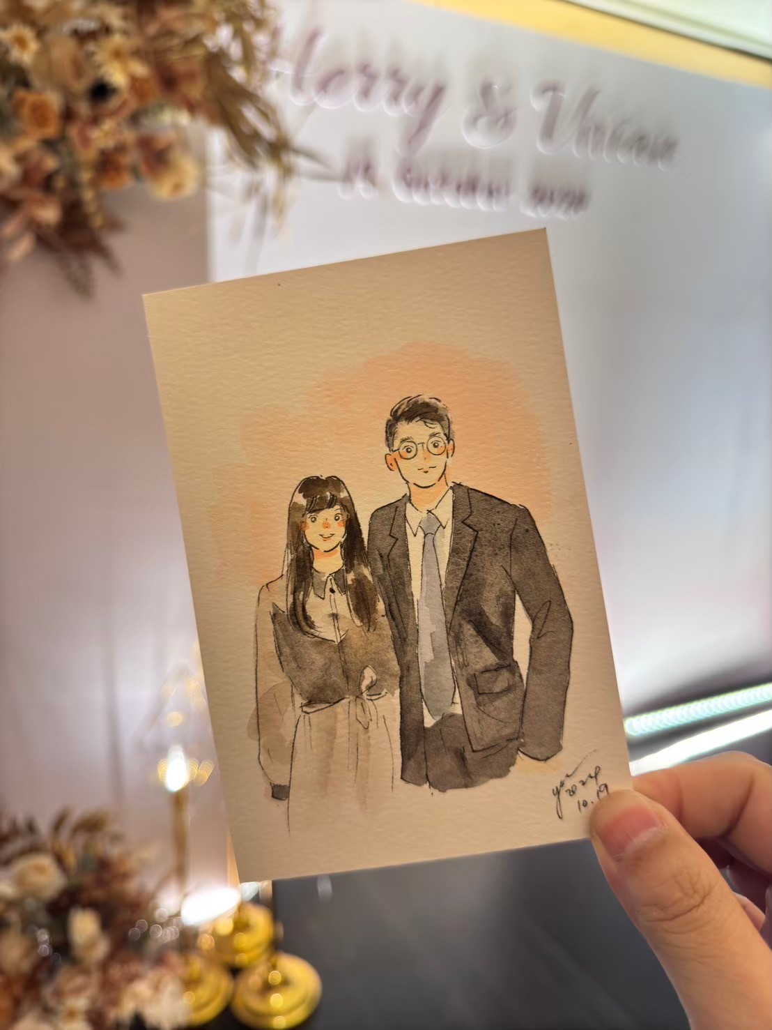 婚禮水彩畫家作品 081