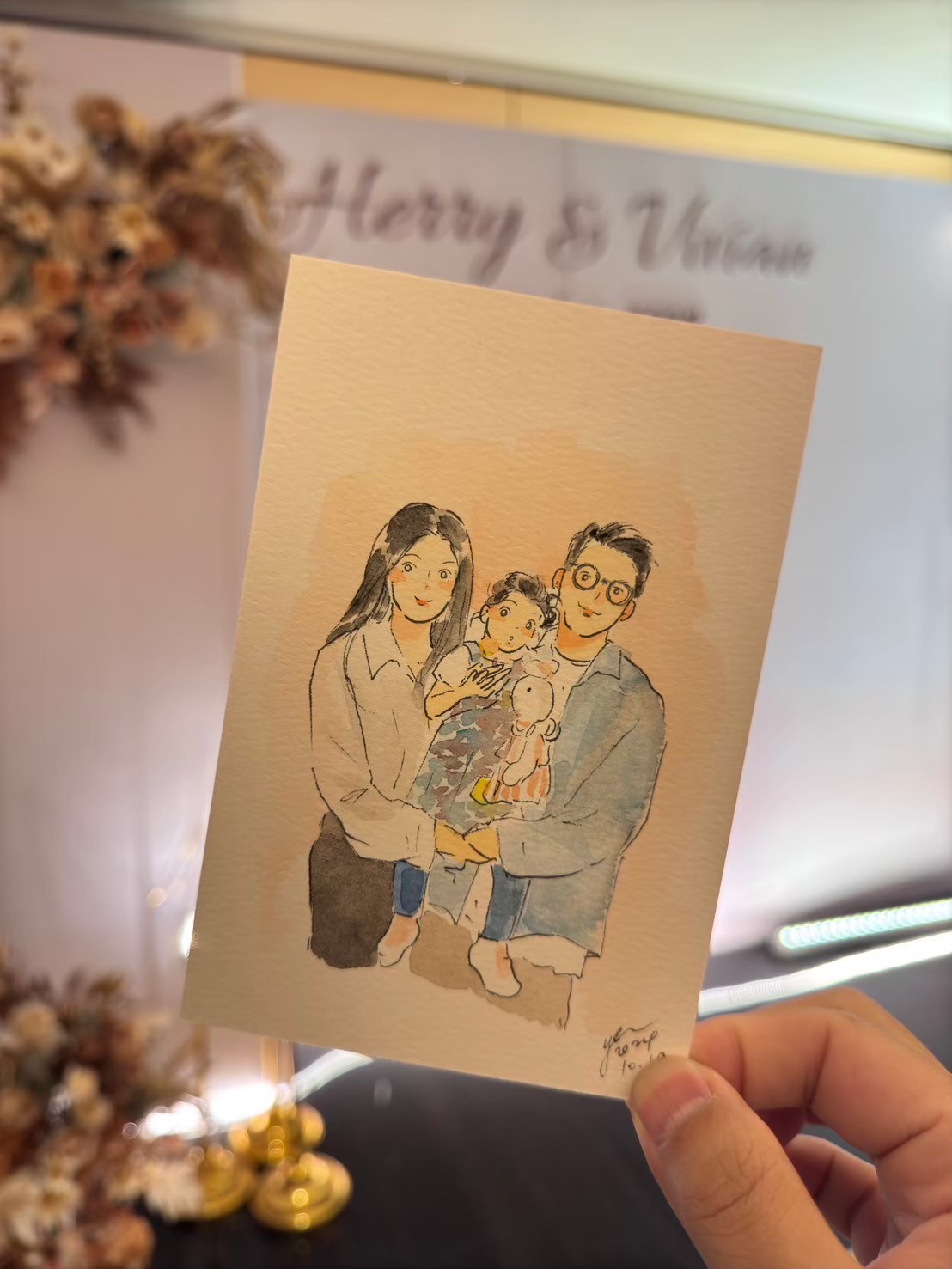 婚禮水彩畫家作品 082