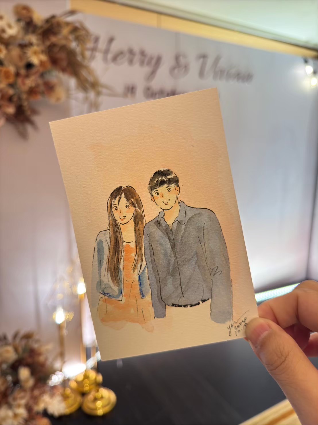 婚禮水彩畫家作品 083