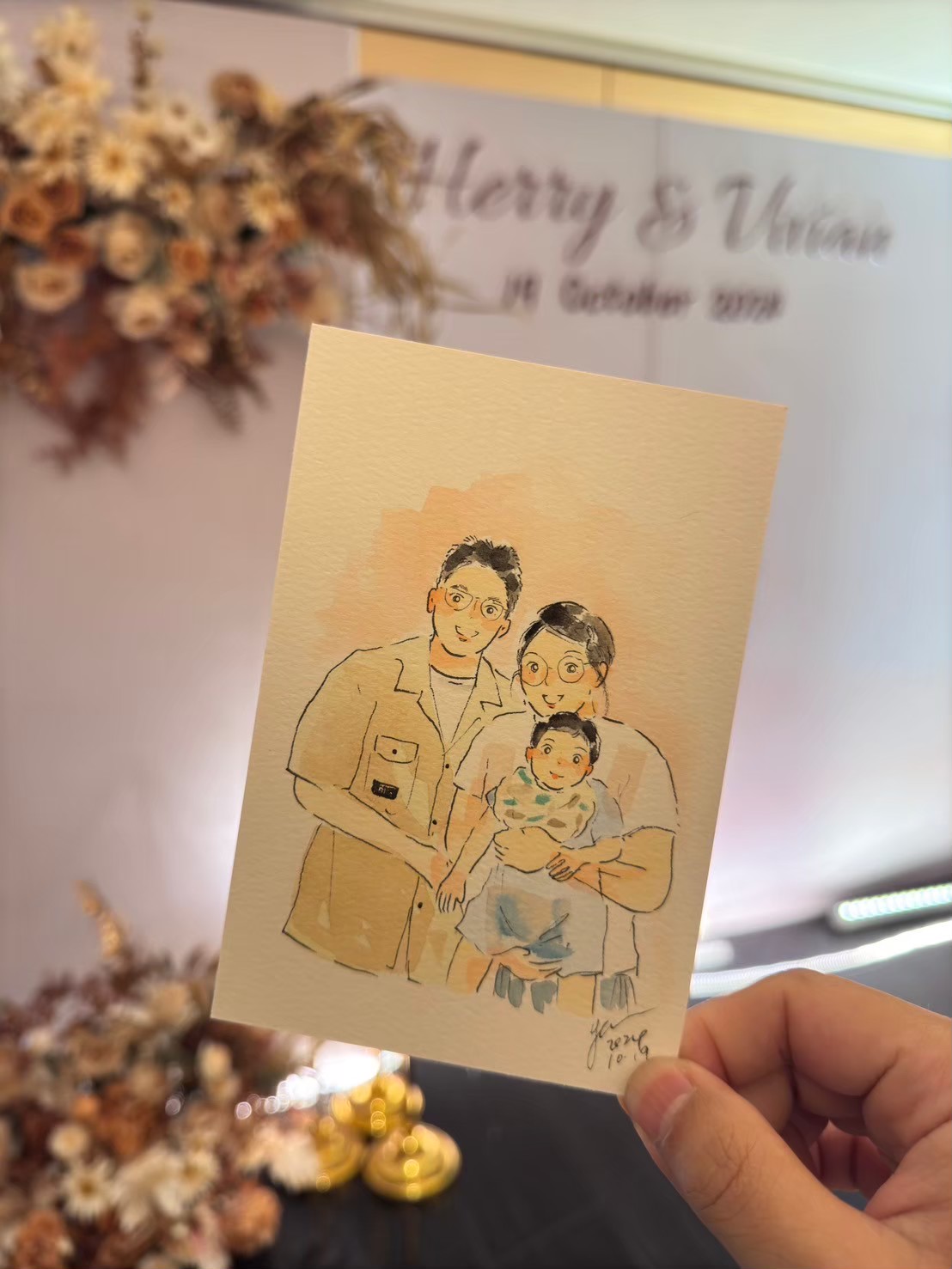 婚禮水彩畫家作品 084