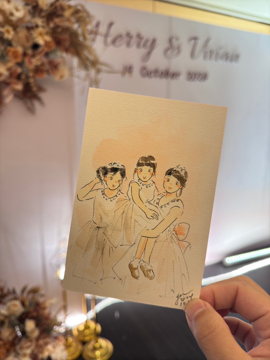 婚禮水彩畫家作品 085