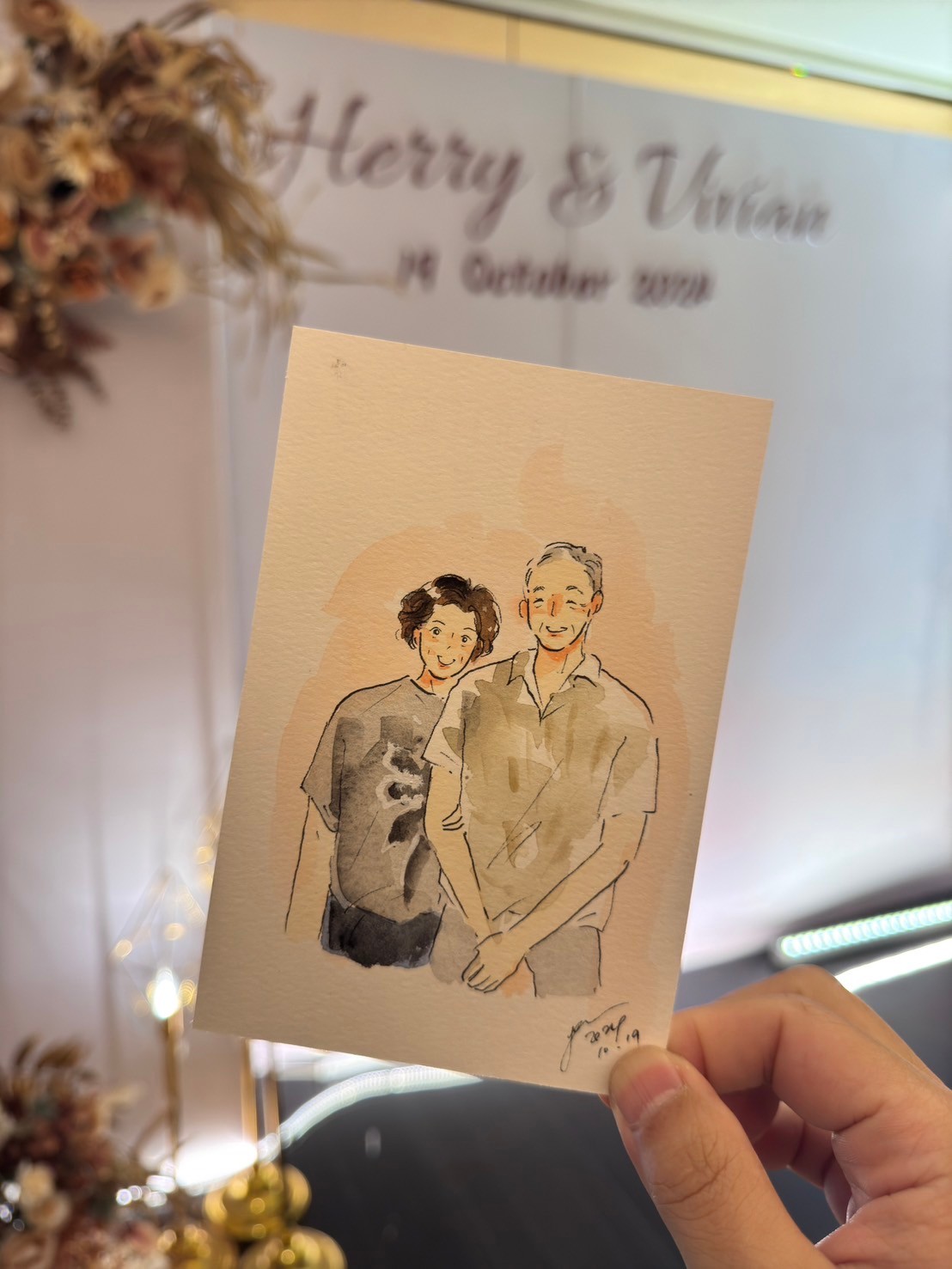 婚禮水彩畫家作品 087