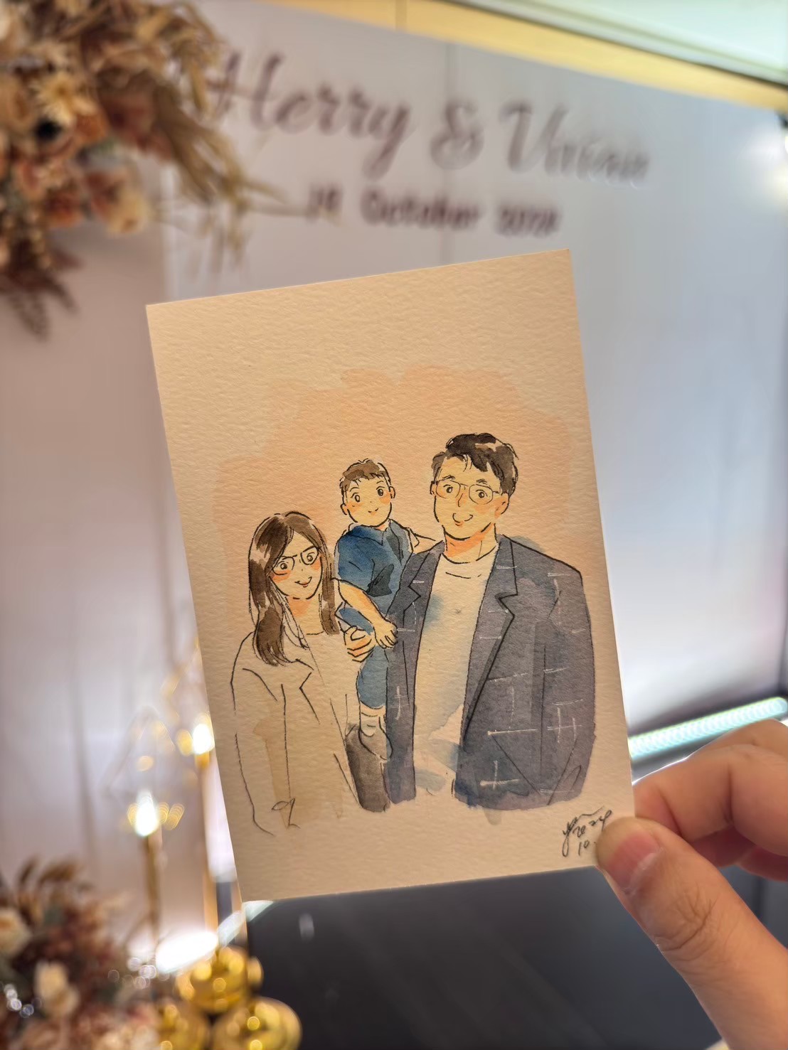 婚禮水彩畫家作品 089