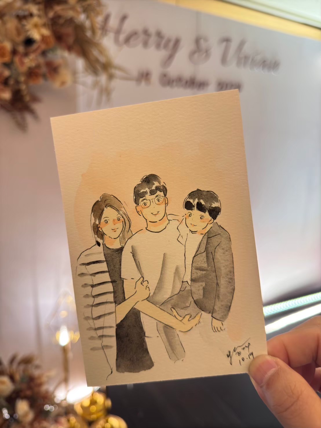 婚禮水彩畫家作品 090