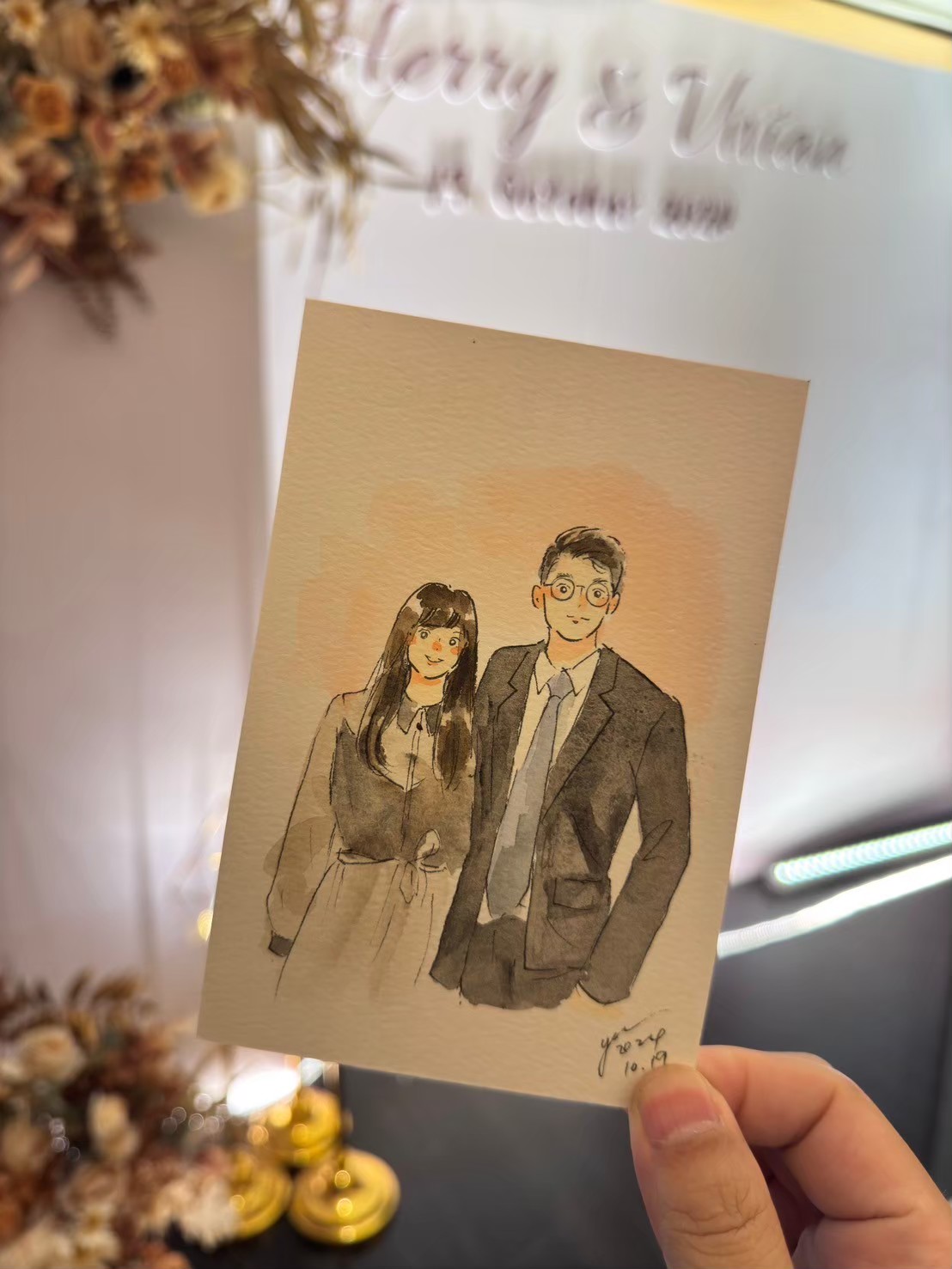 婚禮水彩畫家作品 091