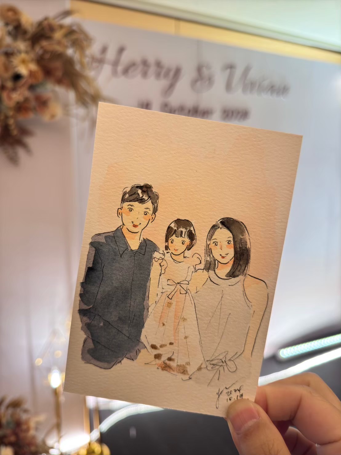 婚禮水彩畫家作品 092