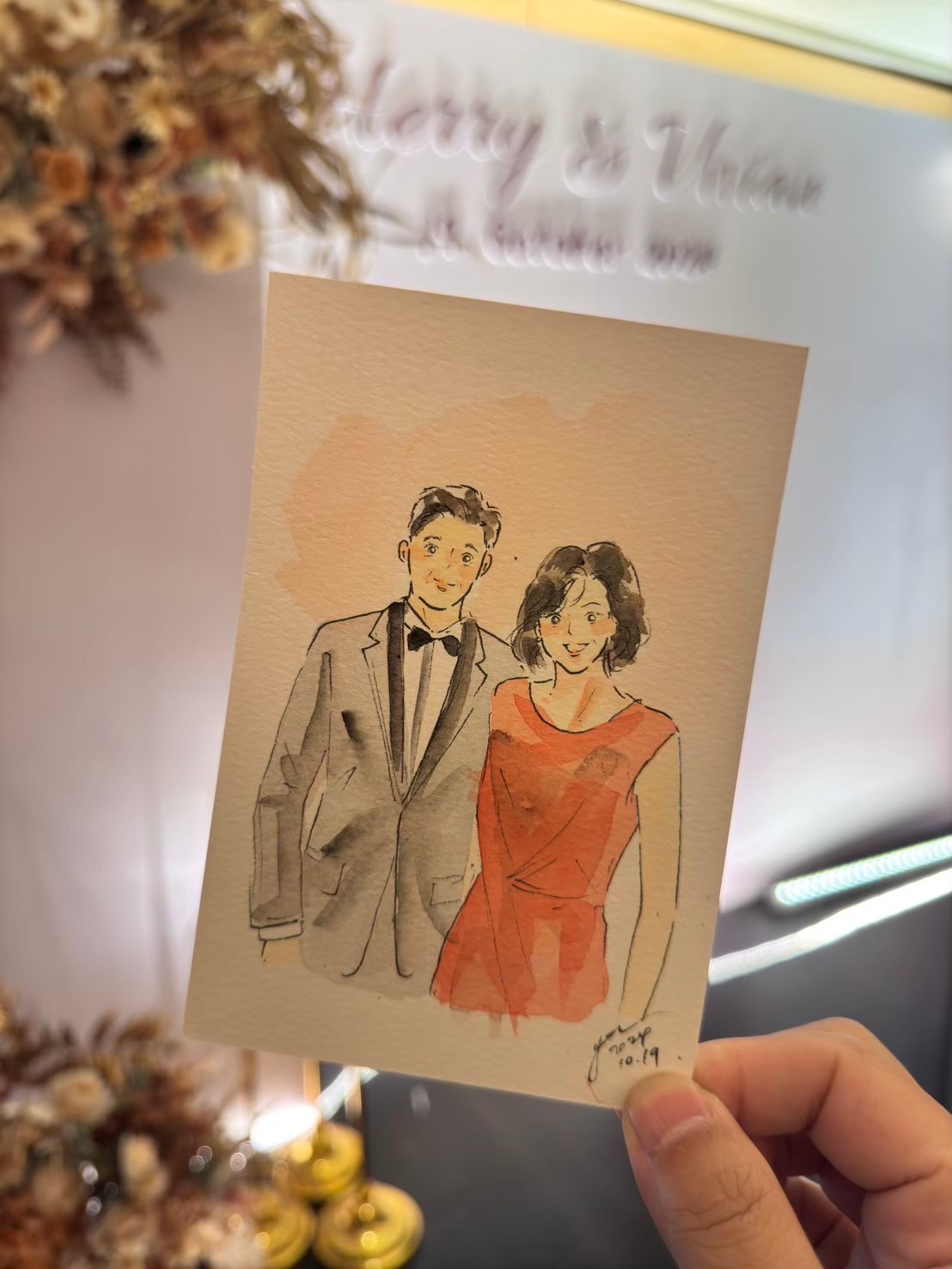 婚禮水彩畫家作品 093