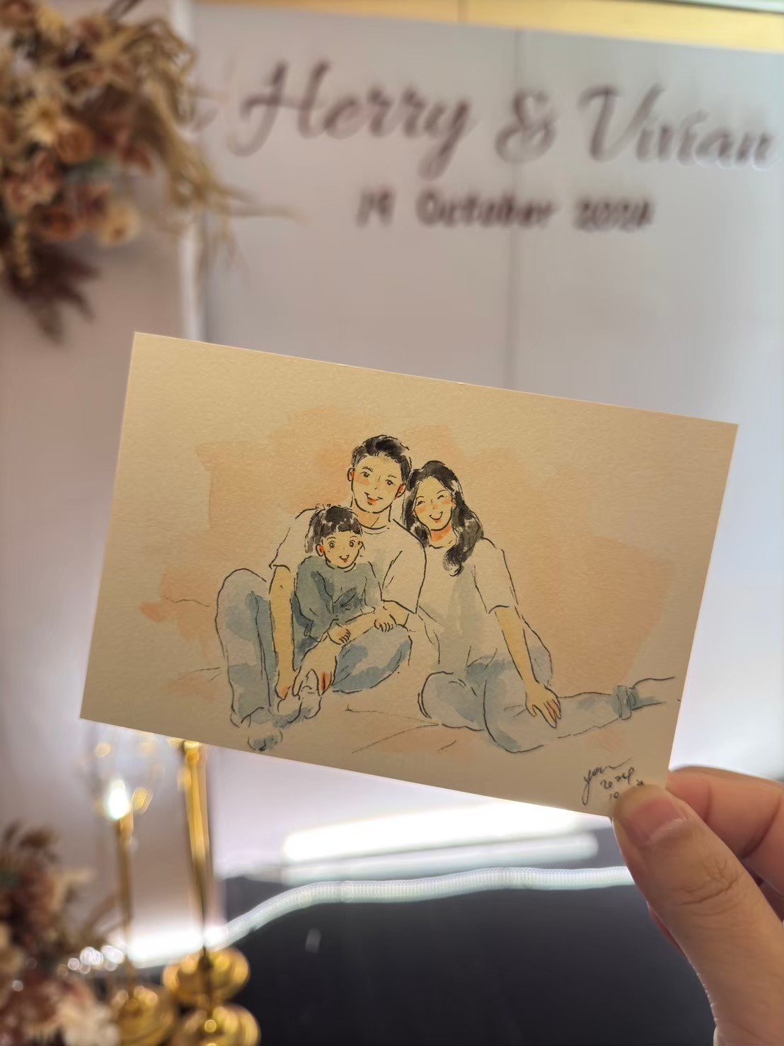 婚禮水彩畫家作品 097