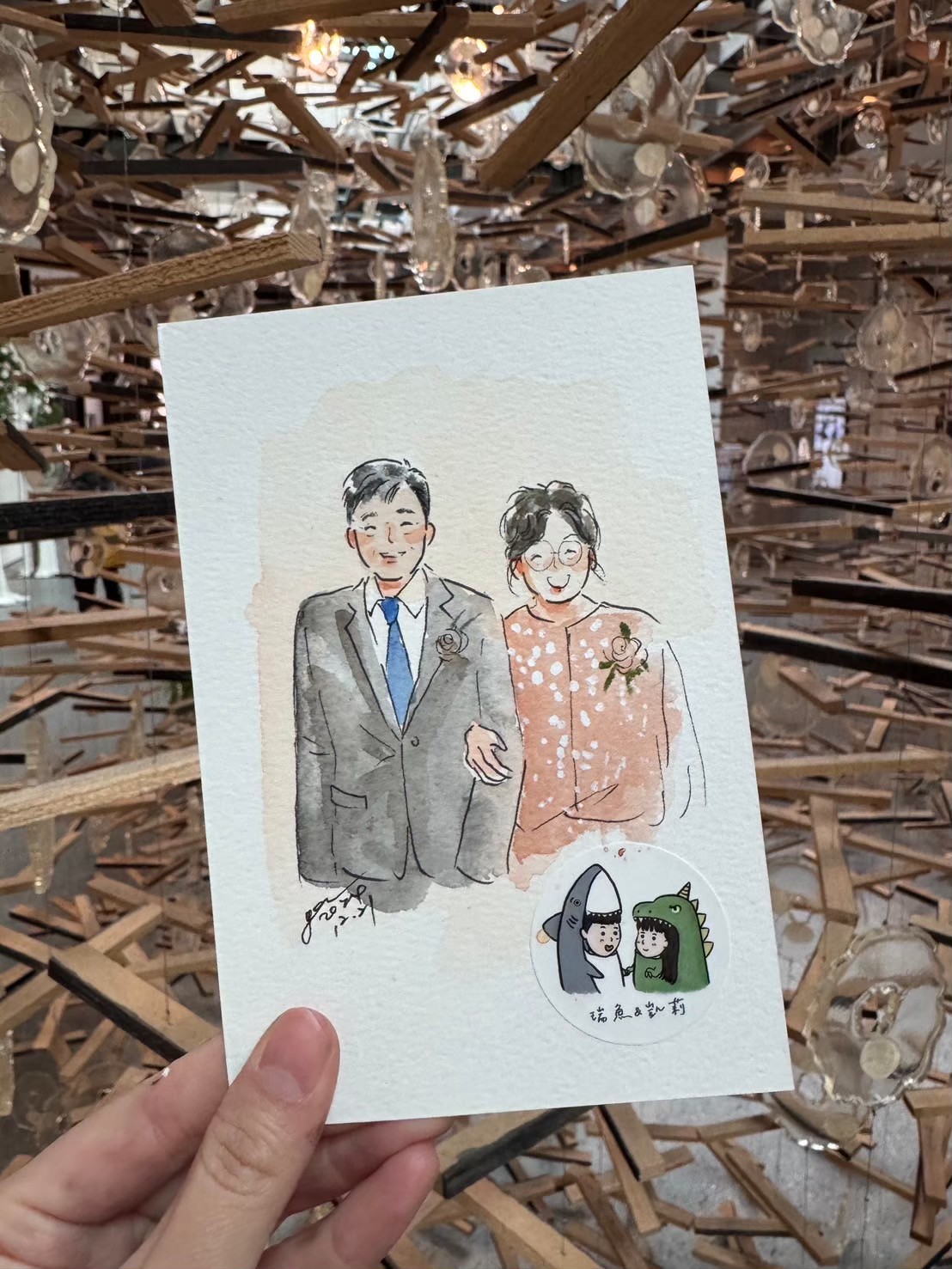 婚禮水彩畫家作品 102