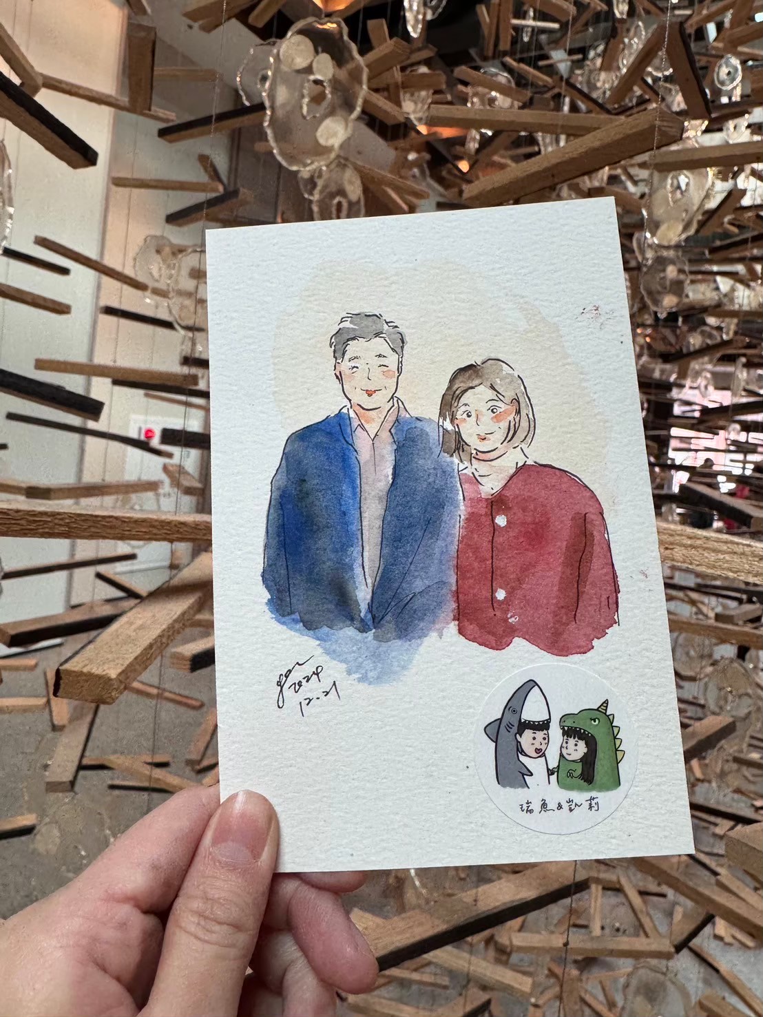 婚禮水彩畫家作品 111