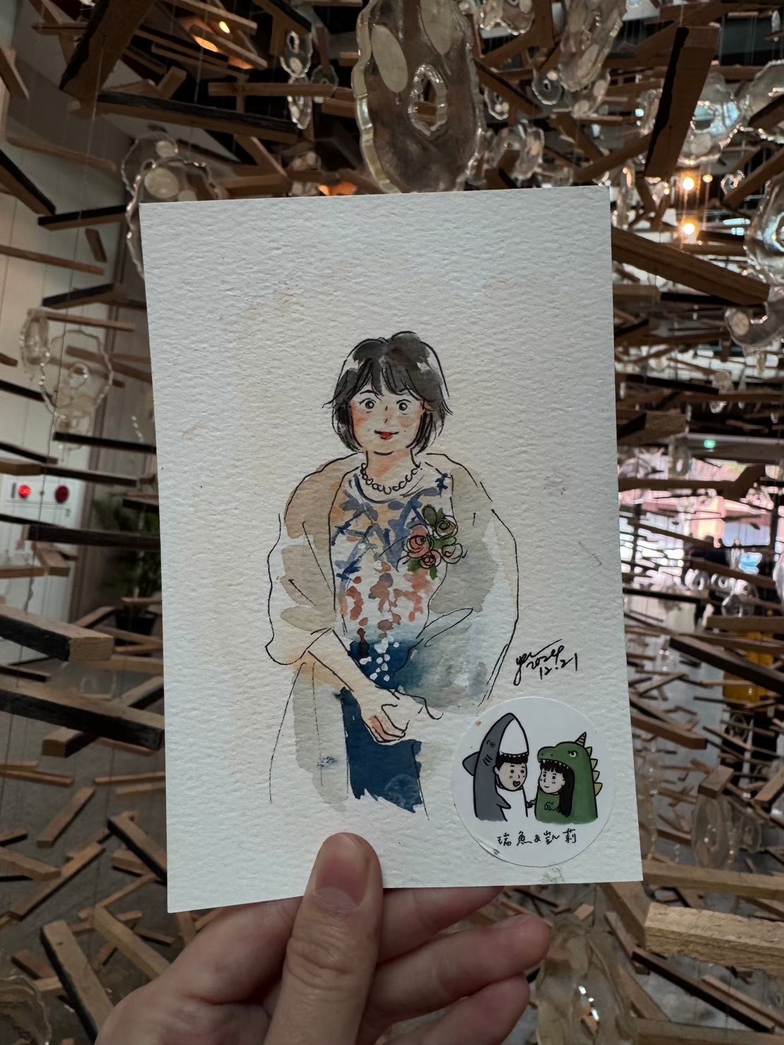 婚禮水彩畫家作品 115