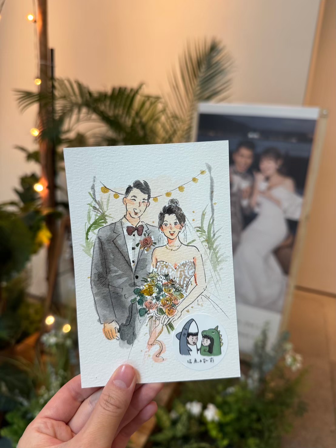 婚禮水彩畫家作品 123